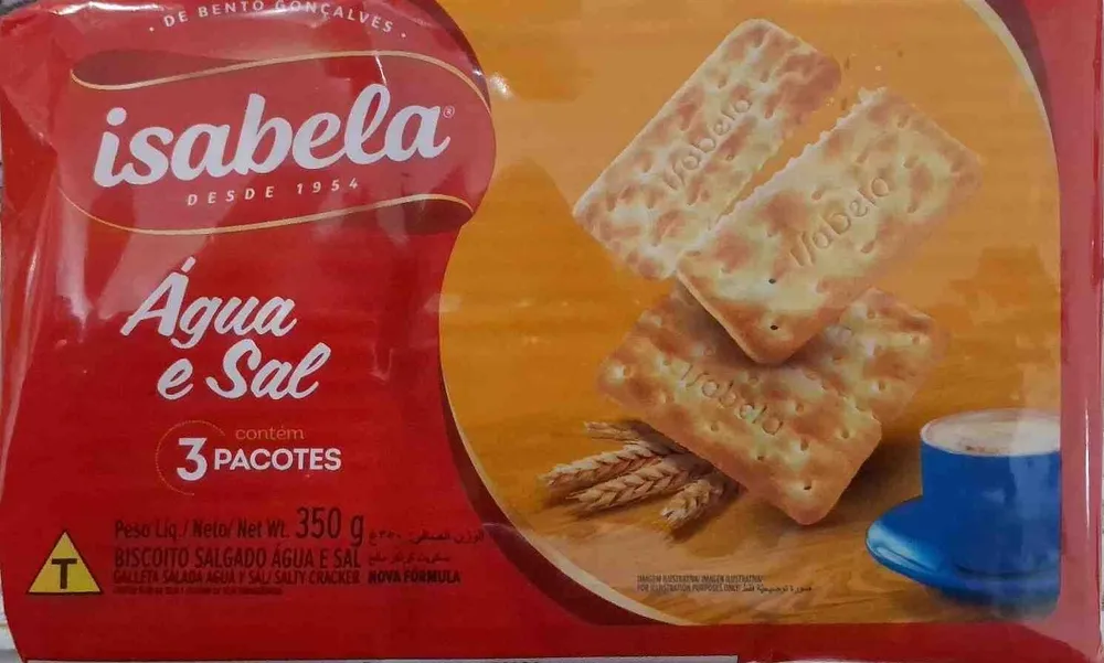 Biscoito salgado água e sal