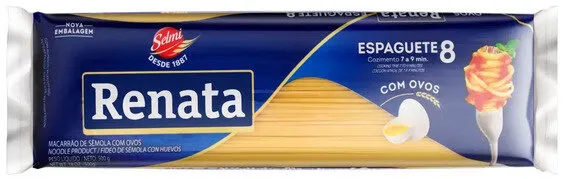 Macarrão De Sêmola Com Ovos Espaguete 8 Renata Pacote 500g