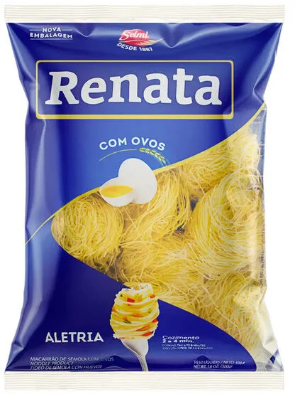 Macarrão De Sêmola Com Ovos Aletria Renata Pacote 500g