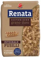 Macarrão De Sêmola De Trigo Grano Duro Integral Fusilli Renata Superiore Pacote 500g
