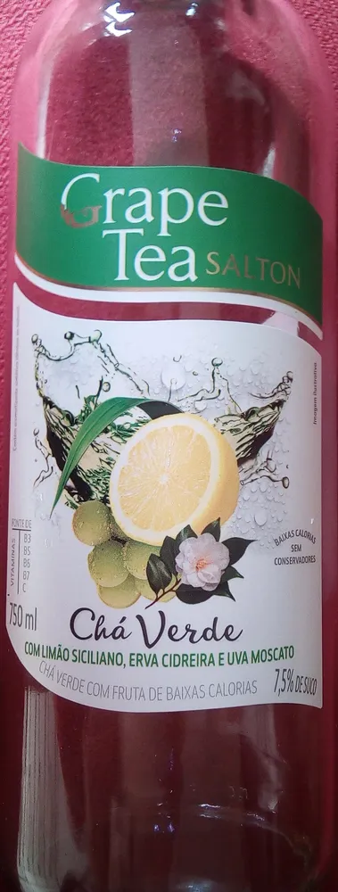 Grape Tea Salton Chá Verde com Limão Siciliano, Erva Cidreira e Uva Moscato