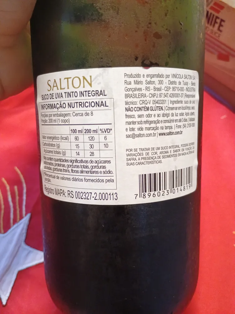 Suco de uva integral
