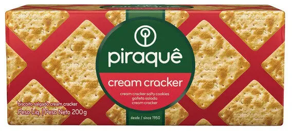 Biscoito Cream Cracker Piraquê Pacote 200g