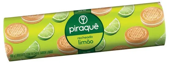 Biscoito Recheio Limão Piraquê Pacote 160g
