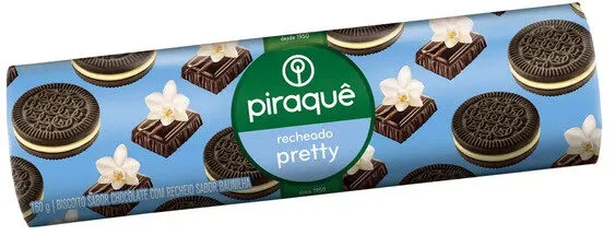 Biscoito Chocolate Recheio Pretty Piraquê Pacote 160g