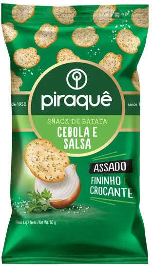 Snack De Batata Cebola E Salsa Piraquê Pacote 60g