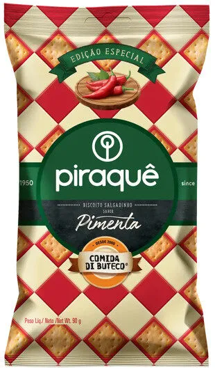 Biscoito Salgadinho Pimenta Piraquê Comida Di Buteco Pacote 90g