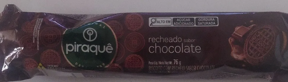 Biscoito Recheio Chocolate Piraquê Pacote 76g