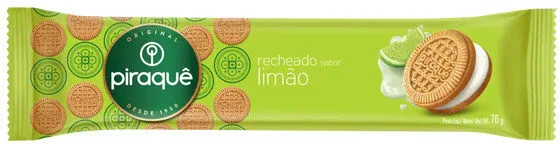 Biscoito Recheio Limão Piraquê Pacote 76g