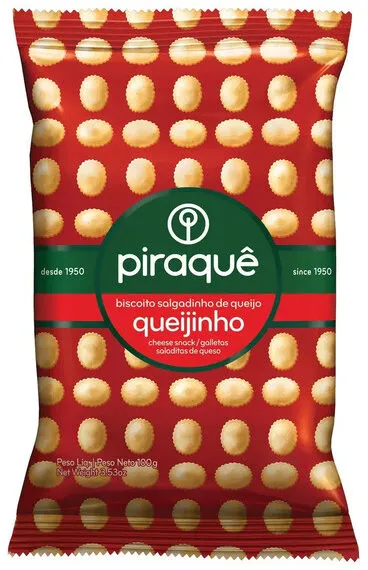 Biscoito Salgadinho Queijinho Piraquê Pacote 35g