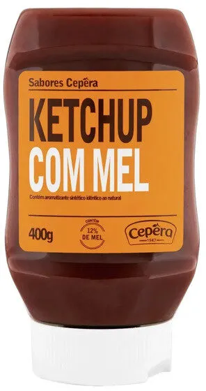 Ketchup Adoçado Com Mel Sabores Cepêra Squeeze 400g