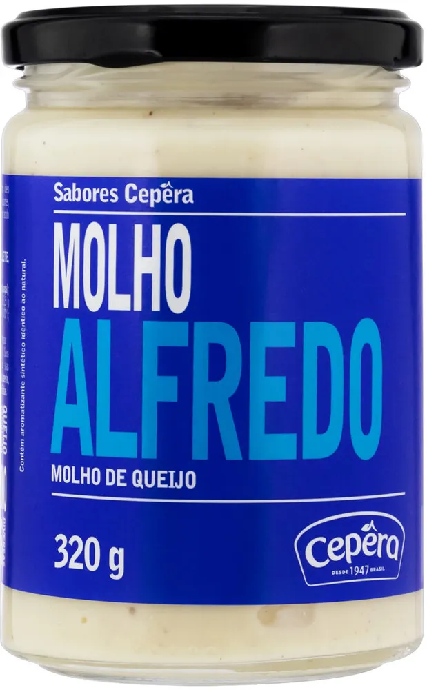 Molho Alfredo Sabores Cepêra Vidro 320g