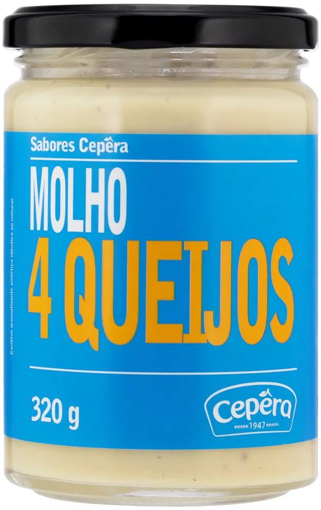 Molho 4 Queijos Sabores Cepêra Vidro 320g