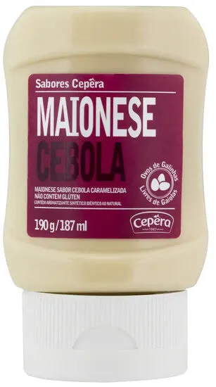 Maionese Cebola Sabores Cepêra Squeeze 190g