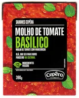 Molho De Tomate Basílico Sabores Cepêra Caixa 390g