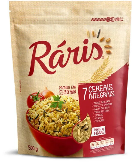 Arroz Integral 7 Cereais Ráris Pouch 500g