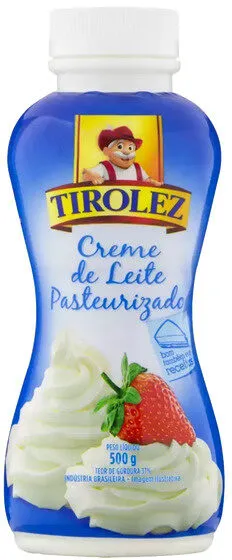 Creme De Leite Pasteurizado Tirolez Garrafa 500g