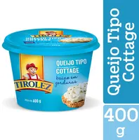 Queijo Cottage Tirolez Pote 400g Leve Mais Pague Menos Embalagem Econômica
