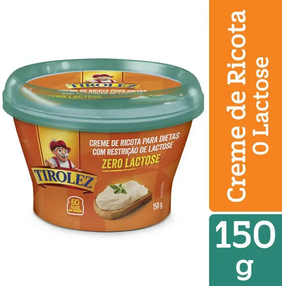 Creme De Queijo Ricota Zero Lactose Tirolez Pote 150g