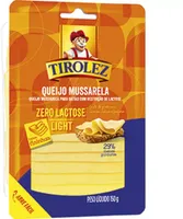 Queijo Mussarela Fatiado Light Zero Lactose Tirolez 150g