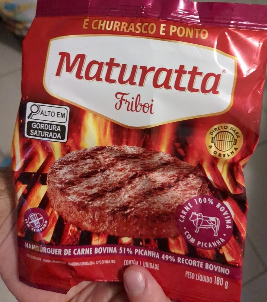 Hamburger de carne bovina picanha