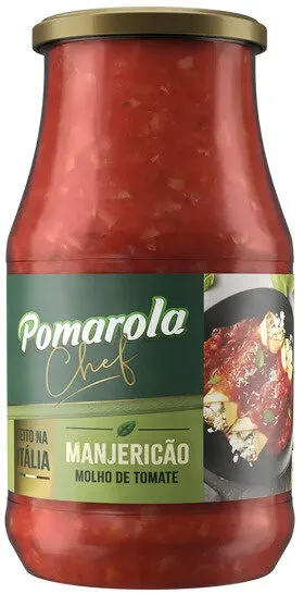 Molho De Tomate Com Manjericão Pomarola Chef Vidro 420g