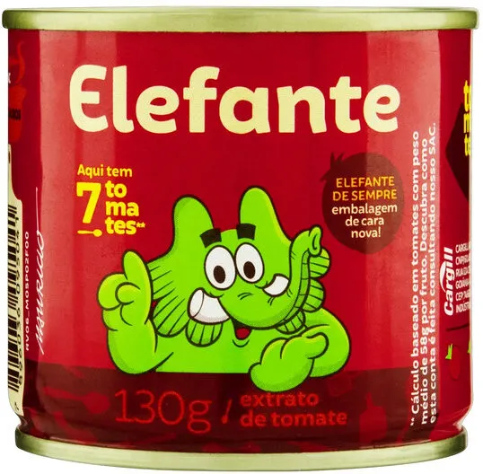 Extrato De Tomate Elefante Lata 130g