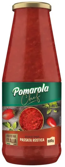 Molho De Tomate Passata Rústica Pomarola Chef Vidro 680g