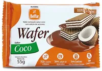 Biscoito Wafer Recheio Coco Sem Glúten Zero Lactose Belfar Pacote 55g