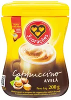 Cappuccino Solúvel Avelã 3 Corações Pote 200g