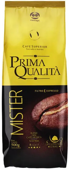 Café Torrado E Moído Superior Prima Qualità Mister Pacote 500g