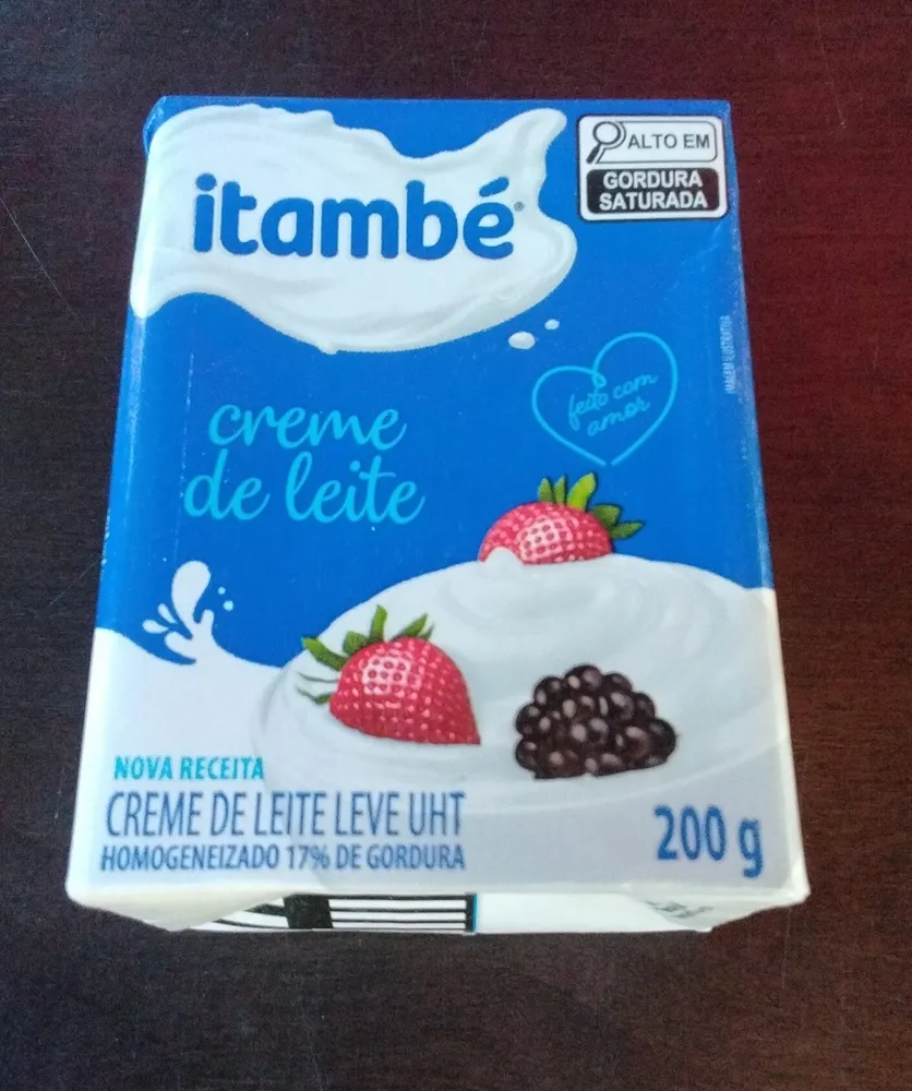 Creme de Leite Leve UHT Homogeneizado 17% de Gordura