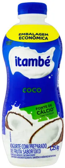 Iogurte Parcialmente Desnatado Coco Itambé Garrafa 1,25kg Embalagem Econômica