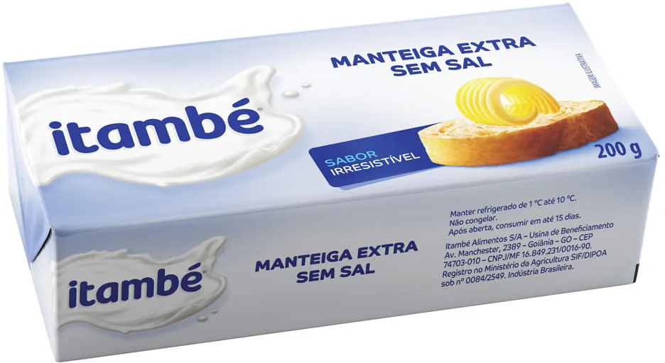 Manteiga Extra Sem Sal Itambé 200g