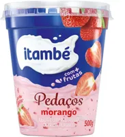 Iogurte Parcialmente Desnatado Morango Itambé Pedaços Pote 500g