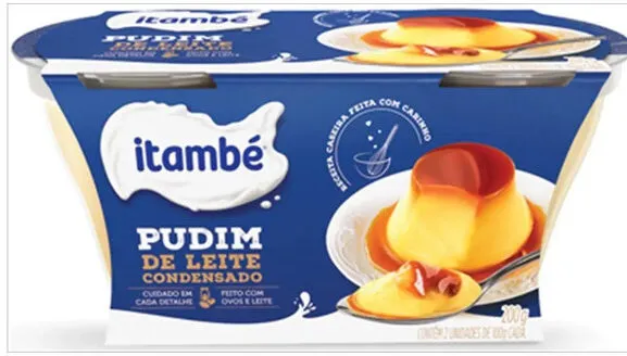 Sobremesa Láctea Pudim Leite Condensado Itambé Bandeja 200g 2 Unidades