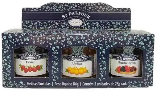 Kit Geleia Morango Damasco Amora, Morango, Framboesa E Cereja St. Dalfour 28g Cada