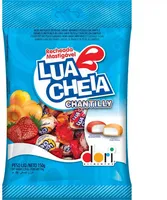 Bala Com Recheio De Morango E Pêssego Dori Lua Cheia Chantilly Pacote 150g