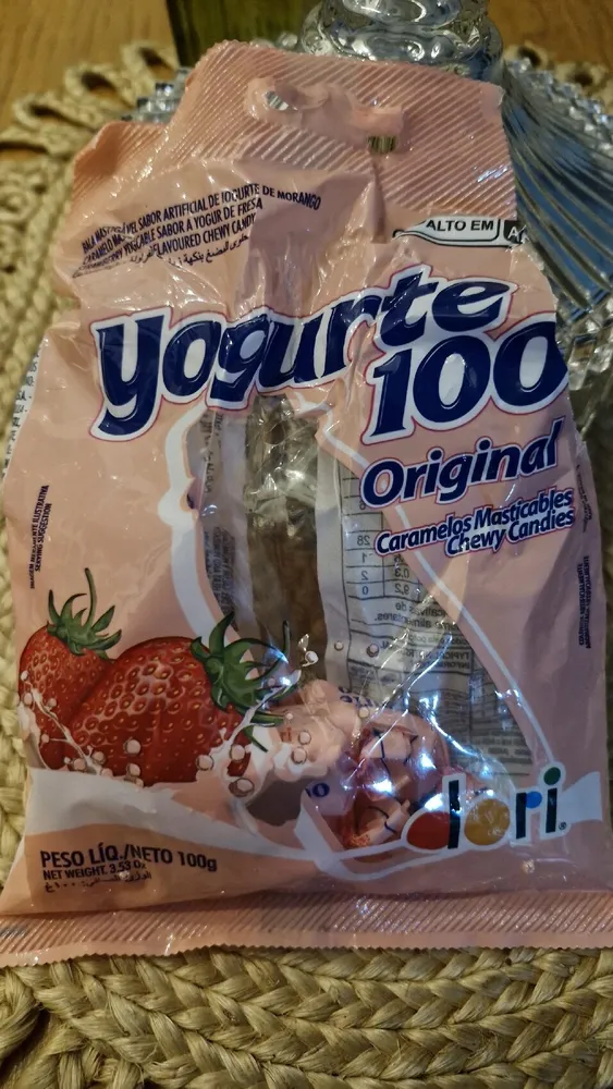 Bala Iogurte De Morango Dori Yogurte100 Original Pacote 100g