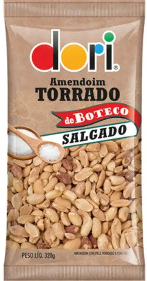 Amendoim Torrado Salgado Dori De Boteco Pacote 320g