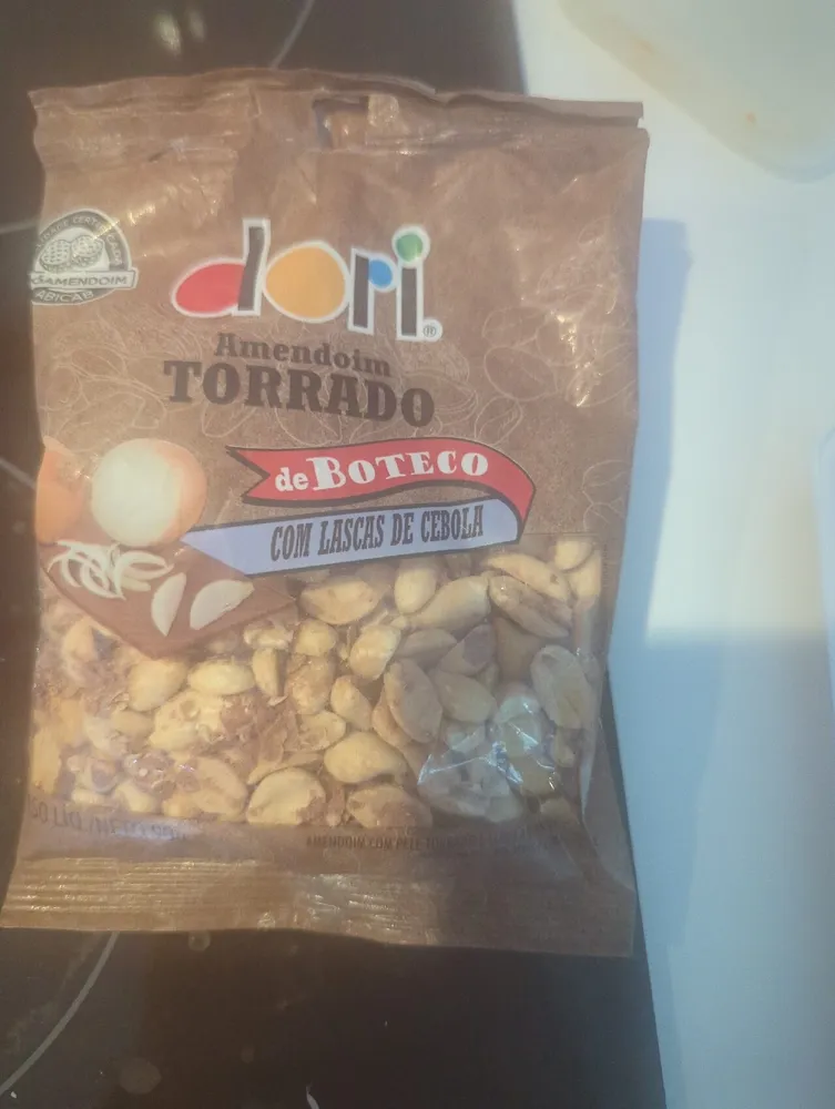 Amendoim Torrado Com Lascas De Cebola Dori De Boteco Pacote 90g