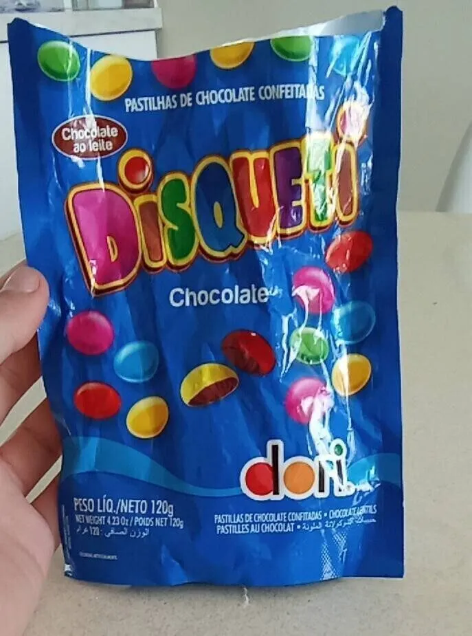 Pastilha De Chocolate Ao Leite Dori Disqueti Sachê 120g