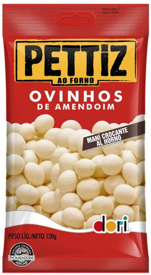 Ovinhos De Amendoim Crocante Dori Pettiz Pacote 120g