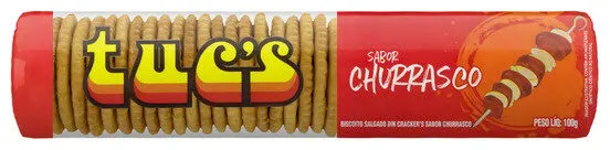 Biscoito Din Crackers Churrasco Tucs Pacote 100g