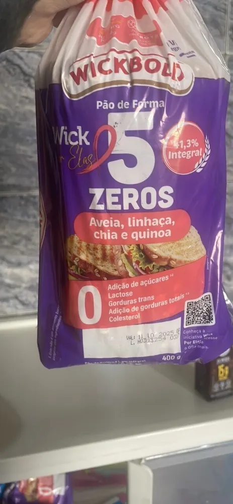 Pão De Forma 5 Zeros Aveia, Linhaça e Quinoa