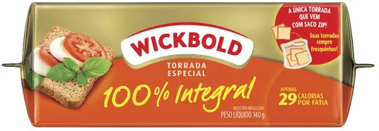 Torrada Especial 100 Integral Wickbold Pacote 140g