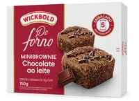 Pack Minibrownie Chocolate Ao Leite Recheio Chocolate Wickbold Do Forno Caixa 150g 5 Unidades