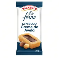 Minibolo Baunilha Recheio Creme De Avelã Wickbold Do Forno Pacote 25g