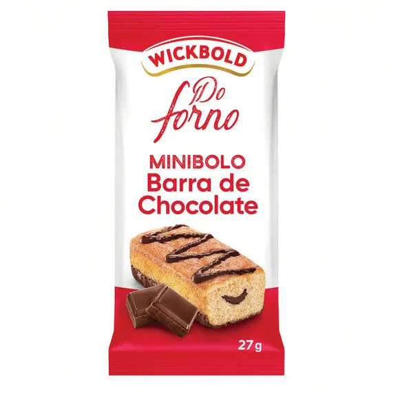 Minibolo Baunilha Com Barra De Chocolate Wickbold Do Forno Pacote 27g