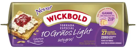 Torrada Especial 10 Grãos Wickbold Pacote 140g